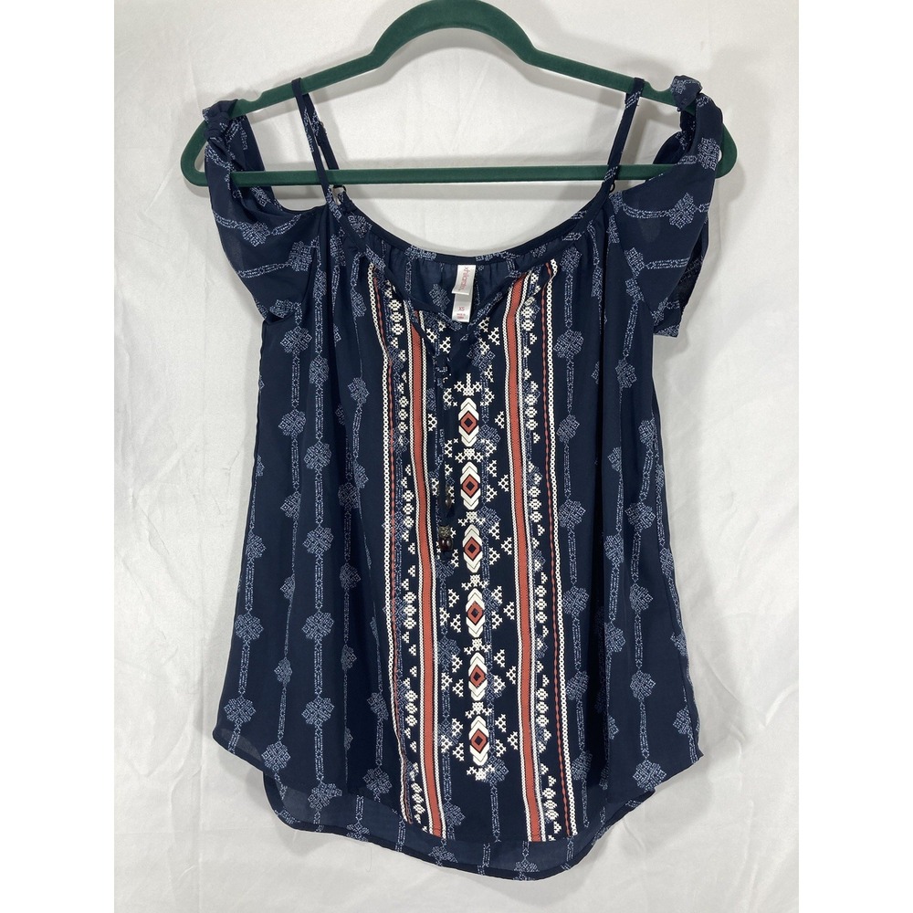 Xhilaration Women light weight Sleeveless Blouse XS Boho Hippie Hipsters nature